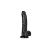 Dildo realistyczne zakrzywione RealRock z moszną i przyssawką 20,5 cm