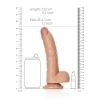 Dildo realistyczne RealRock zakrzywione z przyssawką 20 cm