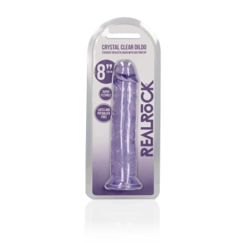 Dildo realistyczne RealRock przezroczyste z przyssawką 20 cm