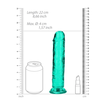 Dildo realistyczne RealRock przezroczyste z przyssawką 20 cm