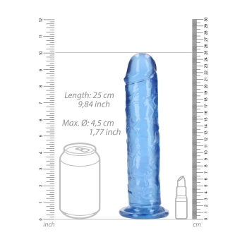 Dildo realistyczne RealRock przezroczyste z przyssawką 23 cm