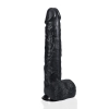 Dildo realistyczne RealRock z moszną czarne 35,5 cm