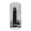 Dildo realistyczne RealRock z moszną czarne 35,5 cm