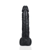 Dildo realistyczne RealRock z moszną czarne 35,5 cm