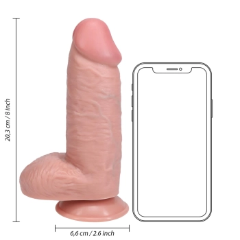 Dildo realistyczne RealRock grube z moszną 20,3 cm PVC