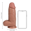 Dildo realistyczne RealRock grube z moszną 23 cm cieliste