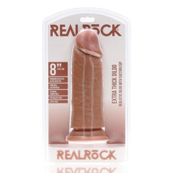 Dildo realistyczne grube proste bez jąder RealRock 20,3 cm
