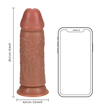 Dildo realistyczne grube proste bez jąder RealRock 20,3 cm