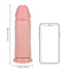 Dildo RealRock ekstra grube proste 23 cm cieliste bez jąder