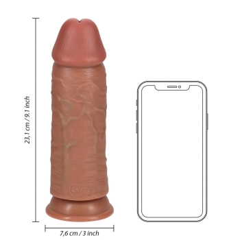Dildo realistyczne RealRock grube proste 23 cm beżowe