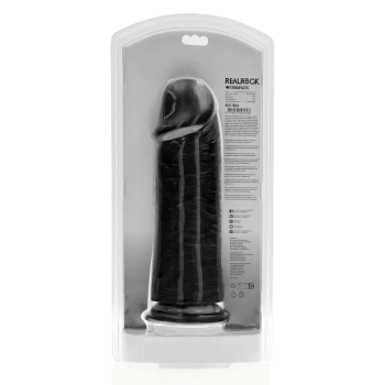 Dildo realistyczne RealRock grube proste bez jąder 25 cm czarne