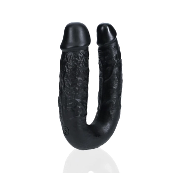 Dildo podwójne w kształcie U RealRock 12,7 cm czarny