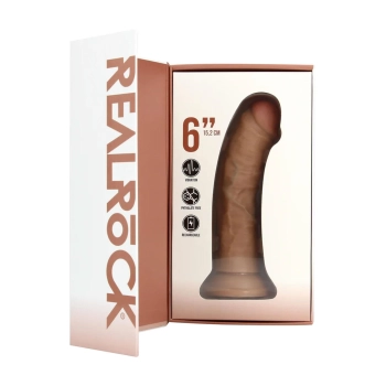 Wibrator realistyczny zakrzywiony RealRock cielisty 17 cm