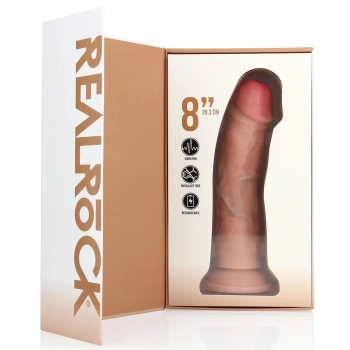 Wibrator realistyczny RealRock zakrzywiony 20 5 cm cielisty