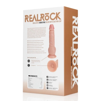 Wibrator realistyczny RealRock z jądrami 18 cm cielisty
