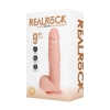 Wibrator realistyczny RealRock z jajami cielisty 25 cm
