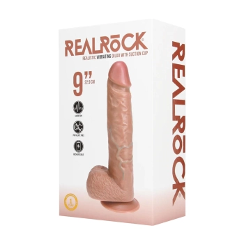 Wibrator realistyczny RealRock z moszną cielisty 25 cm