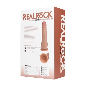 Wibrator realistyczny RealRock z moszną cielisty 25 cm