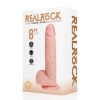 Wibrator realistyczny rotujący z jądrami RealRock 20,5 cm cielesny