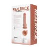 Realistyczny wibrator rotujący z jądrami RealRock beżowy 20,5 cm