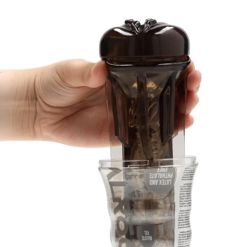 Masturbator TPE Easy Rider RealRock czarny 21,5 cm