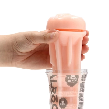 Masturbator waginalny RealRock Easy Rider cielisty TPE 21,5 cm