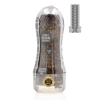 Masturbator teksturowany RealRock TPE czarny 21 cm