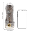 Masturbator teksturowany RealRock TPE czarny 21 cm