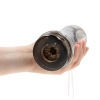 Masturbator teksturowany RealRock TPE czarny 21 cm