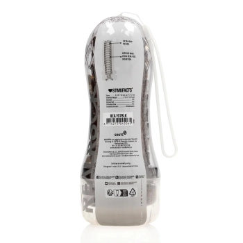 Masturbator teksturowany RealRock TPE czarny 21 cm