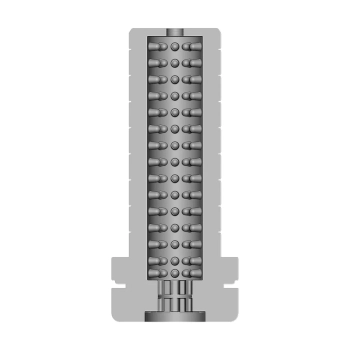 Masturbator teksturowany RealRock TPE czarny 21 cm