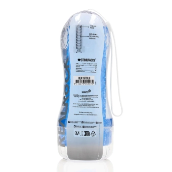 Masturbator teksturowany RealRock niebieski 21 cm