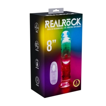 Wibrator realistyczny RealRock przezroczysty 22 cm