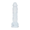 Realistyczne dildo z jądrami transparentne RealRock 13 cm
