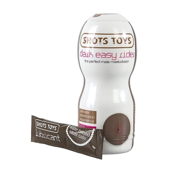 Masturbator analny Real Skin Dark Easy Rider ShotsToys 15,7 cm