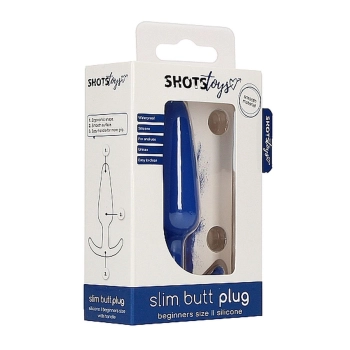 Korek analny silikonowy ShotsToys niebieski