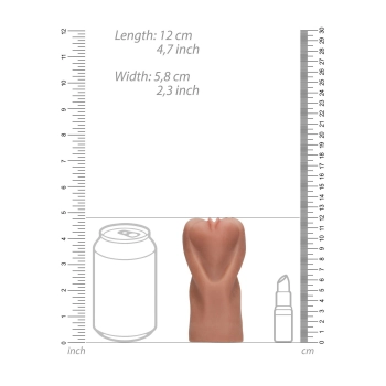 Masturbator waginalny Nauczycielka S-Line opalony TPR 10 cm