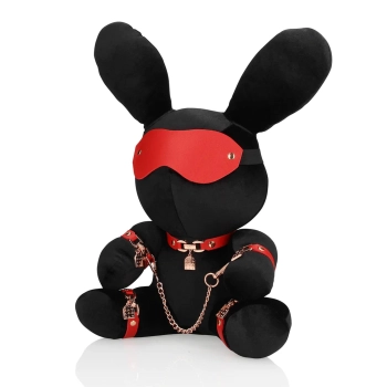 Królik bondage pluszowy S-Line welwetowy duży czarny