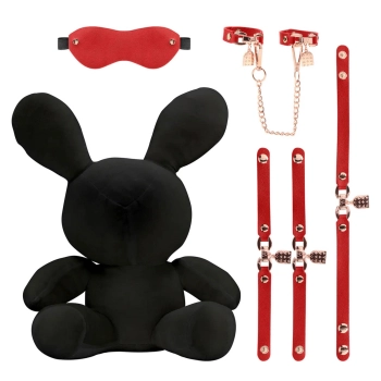 Królik bondage pluszowy S-Line welwetowy duży czarny