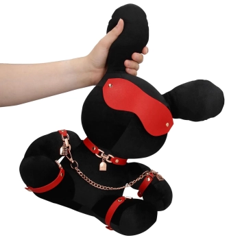 Królik bondage pluszowy S-Line welwetowy duży czarny