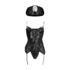 Kostium policjantki wetlook S Line czarny S/M