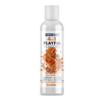 4 In 1 Lubricant with Salted Caramel Delight Flavor - 1 fl oz / 30 ml
