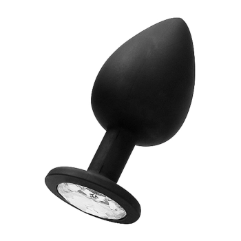 Korek analny Sono z ruchomą kulką silikonowy 9,5 cm czarny