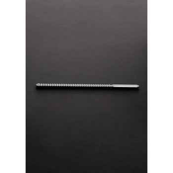 Żebrowany korek do penisa stalowy Steel 24 cm 0,8 cm