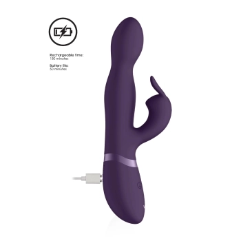 Wibrator króliczek Niva ShotsToys fioletowy USB 360 stopni