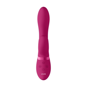 Wibrator króliczek silikonowy Vive Kyra różowy USB 21 cm
