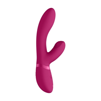 Wibrator króliczek silikonowy Vive Kyra różowy USB 21 cm