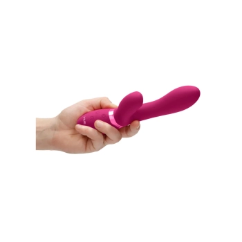 Wibrator króliczek silikonowy Vive Kyra różowy USB 21 cm