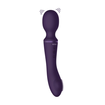 Różdżkowibrator silikonowy Vive Enora fioletowy USB 22 cm