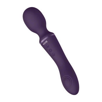 Różdżkowibrator silikonowy Vive Enora fioletowy USB 22 cm